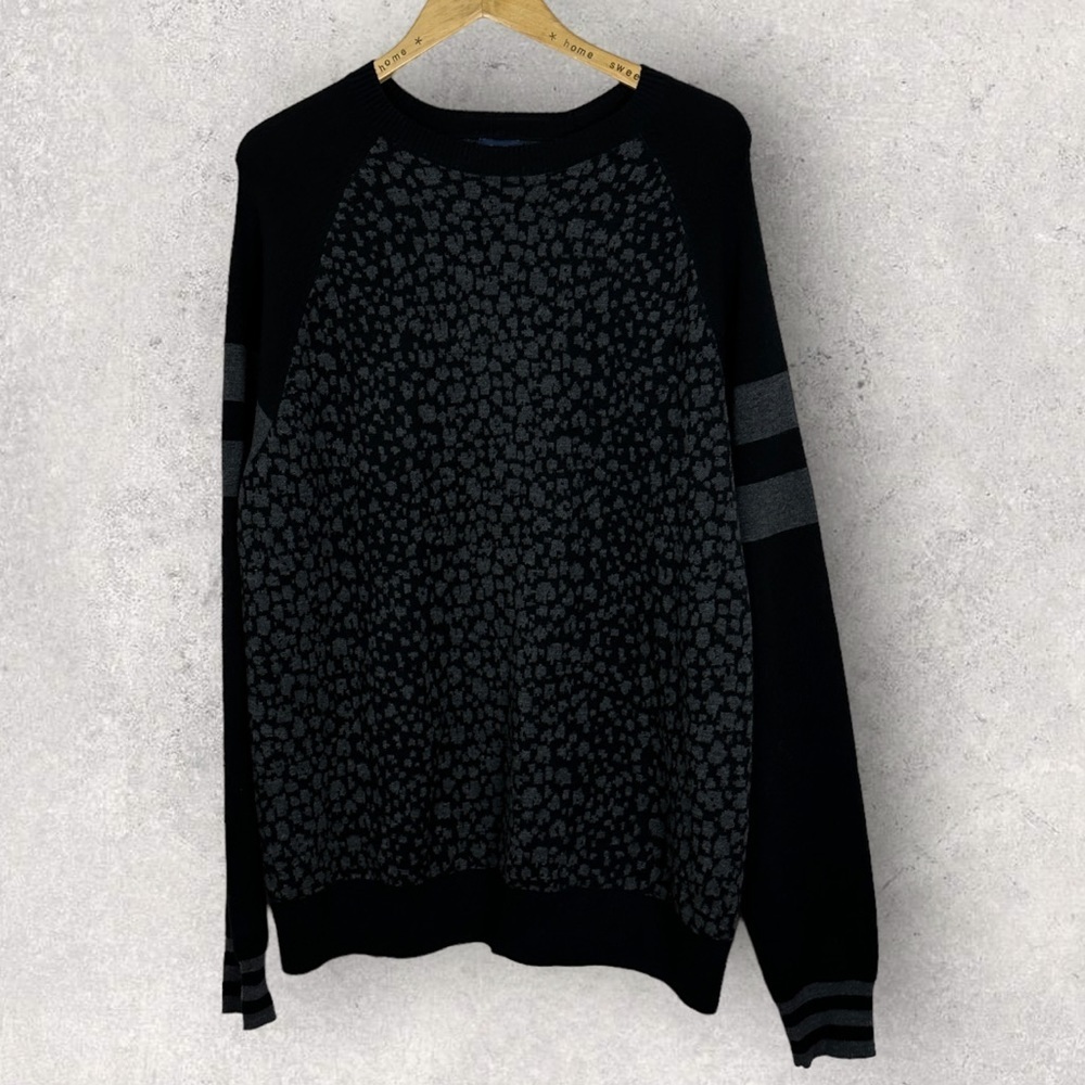 NEW Goodman Brand Game Day Extra Fine Merino Wool Knit Crew Neck Sweater Size XL